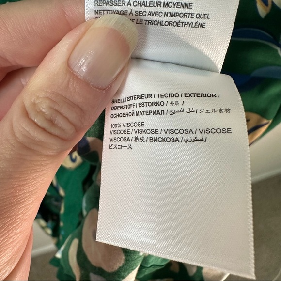 FARM RIO Midi Green Animal Tropical Skirt SZ XL - Picture 5 of 7